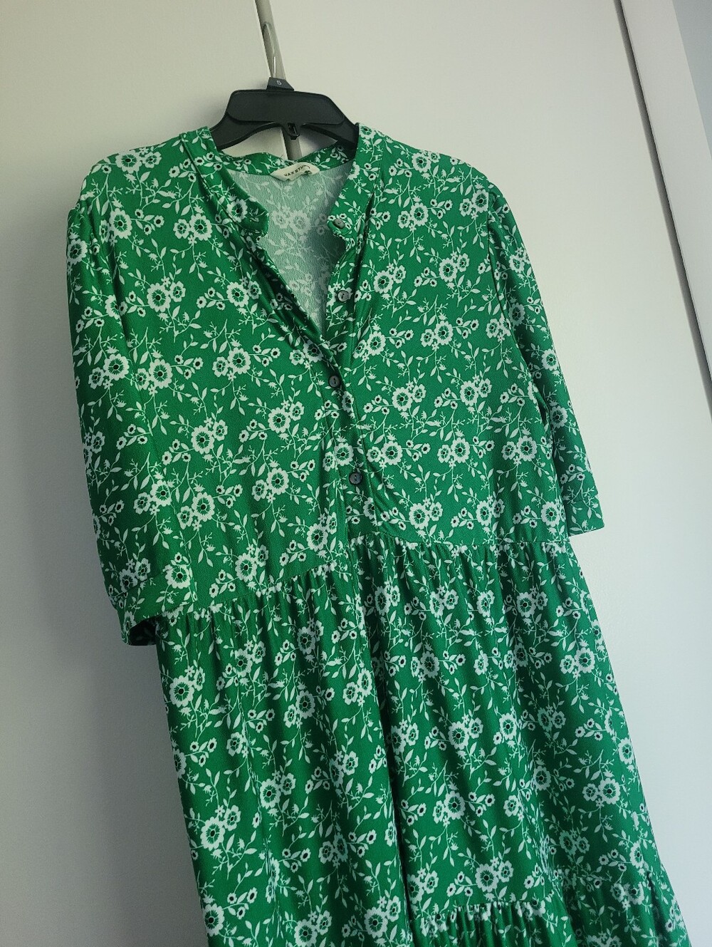 Green Floral Max Studio Maxi Dress